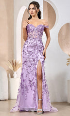 Adora Design 3206 - Sparkle Ornate Off Shoulder Prom Dress