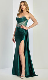 Adora Design 3265 - Crystal Corset Sheath Evening Gown