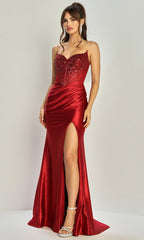 Adora Design 3309 - Beaded Illusion Corset Strapless Prom Gown