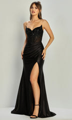 Adora Design 3309 - Beaded Illusion Corset Strapless Prom Gown