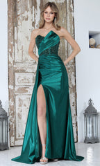 Adora Design 3381 - Asymmetric Beaded Corset Prom Gown