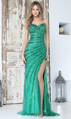 Adora Design 3395 - Beaded Sweetheart Sheath Style Gown