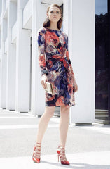 Adrianna Papell - 15251270 Knot Front Long Sleeve Sheath Dress