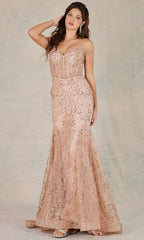 Adora Design 3076 - Cold Shoulder Long Mermaid Prom Dress