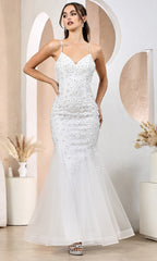 Adora Design 3212-01 - Floral Beaded Mermaid Bridal Dress