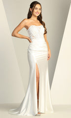 Adora Design 3235-01 - Lace Corset Ruched Wedding Dress