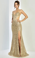 Adora Design 3284 - Shimmer Deep Sweetheart Evening Gown