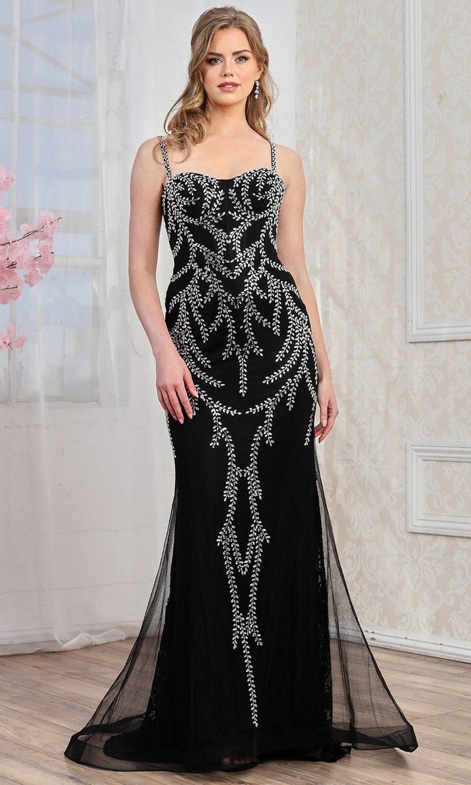 Adora Design 3304 - Floral Lace Mermaid Sleeveless Gown