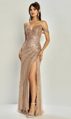 Adora Design 3312 - Sweetheart Sheath Gown with Shimmering Details