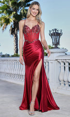 Adora Design 3351 - Sweetheart Beaded Illusion Corset Gown