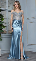 Adora Design 3370 - Illusion Back Crystal Embellished Prom Gown